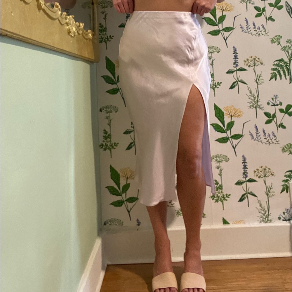 Socialite Bias Cut Satin Skirt